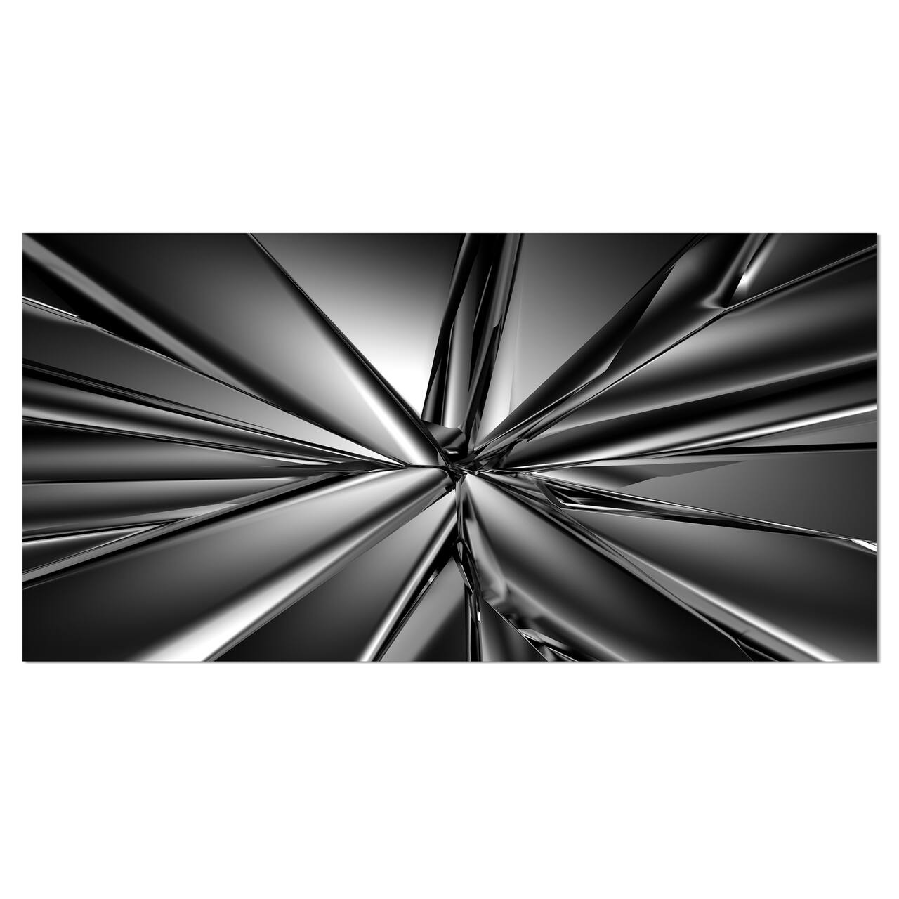 Designart - Futuristic Crystal Background - Abstract Canvas Art Print